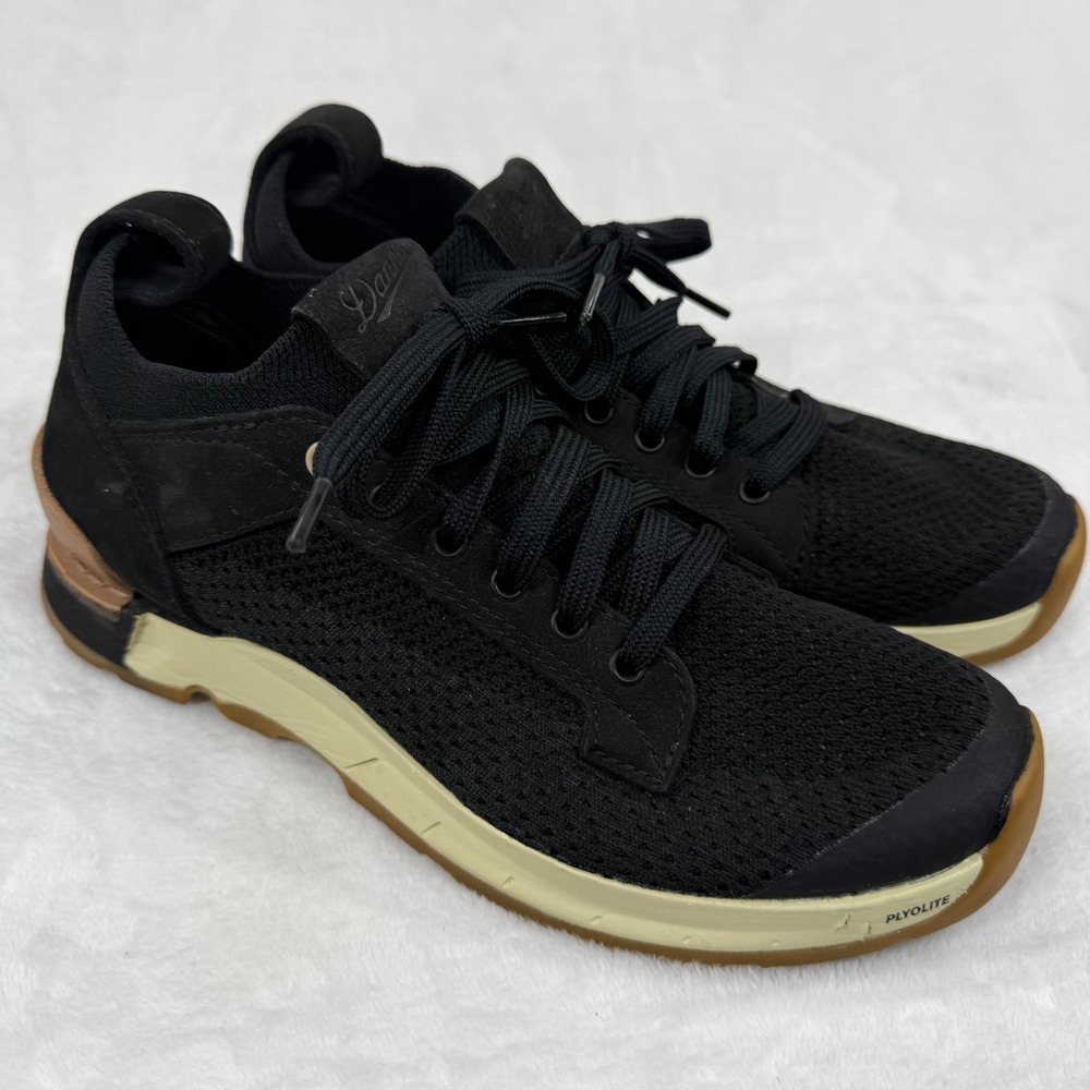 Danner Caprine Low Jet Black Knit Suede Hiking Shoes Womens 8 31333 Vibram